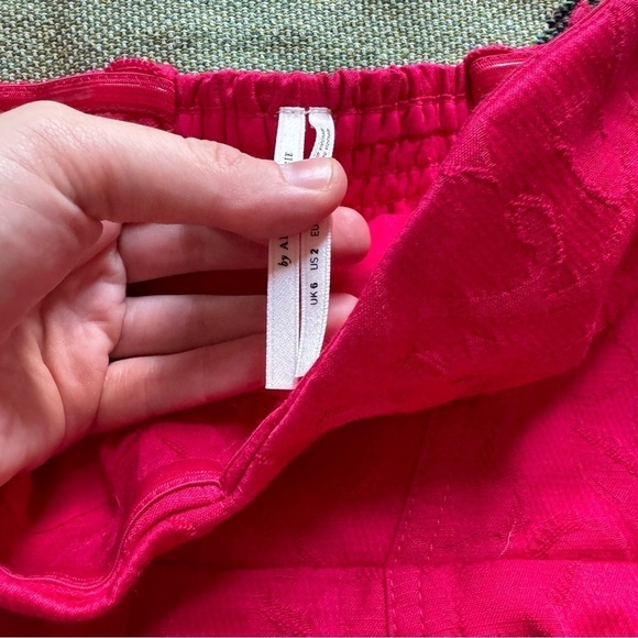 Anthropologie Deep Pink Strapless Corset Full Skirt Midi Dress Size 2 - Picture 6 of 6